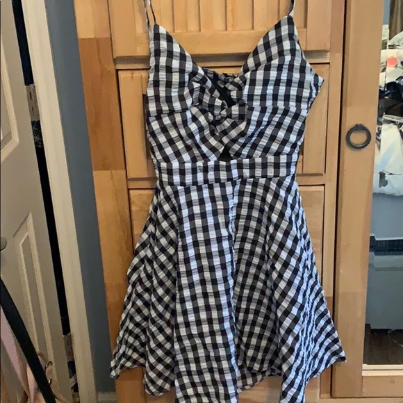 shein gingham dress